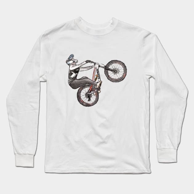 Fabio Wibmer Backflip Long Sleeve T-Shirt by Oli's Art and Print